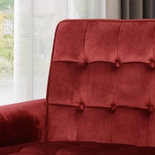 Bartos Button-Tufted Velvet Armchair